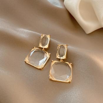 360Home Silber pin Perle luftige Vintage Ohrringe A124 Gold